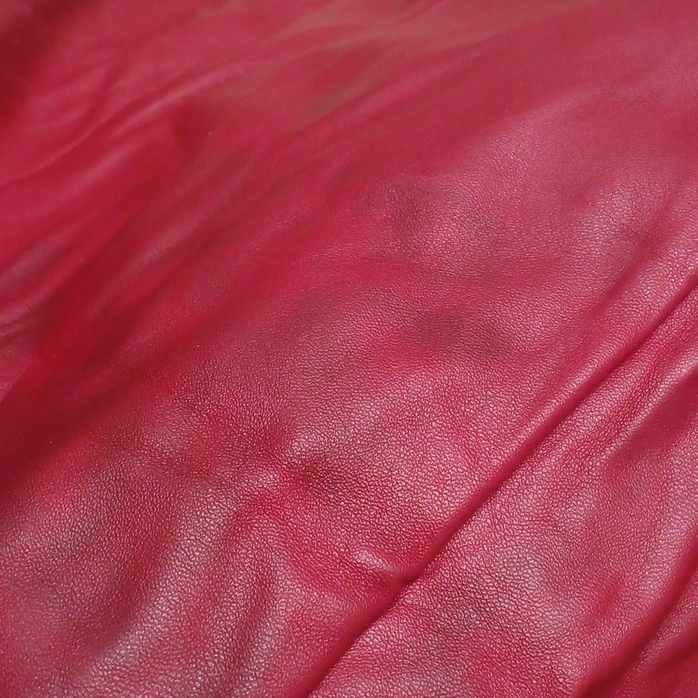 Red Mini Faux Leather Pencil Skirt for Night Out - Picture 3 of 4